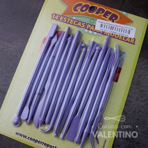Esteca Cooper Artesanal Plastico Violeta Nº1 14 Un