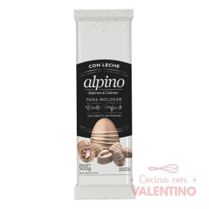 Baño de Moldeo Alpino Tableta Leche - 500 Grs
