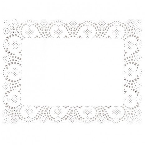 Blonda Calada Blanca Rect. (medida 26x32cm)