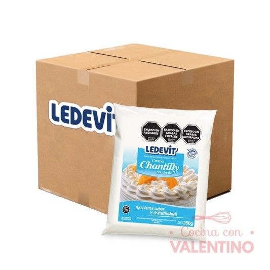 Crema Chantilly Ledevit - 250 Grs - Pack 12 Un