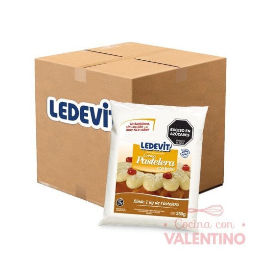Crema Pastelera en Frio Ledevit - 250 Grs - Pack 12 Un