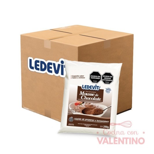 Mousse Ledevit Chocolate - 250 Grs - Pack 12 Un