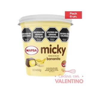 Pasta Relleno Micky Bananita - 450 Grs - Pack 6 Un