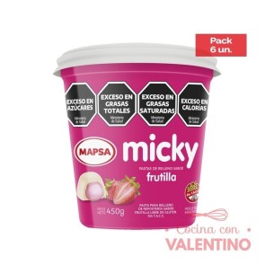 Pasta Relleno Micky Frutilla - 450 Grs - Pack 6 Un