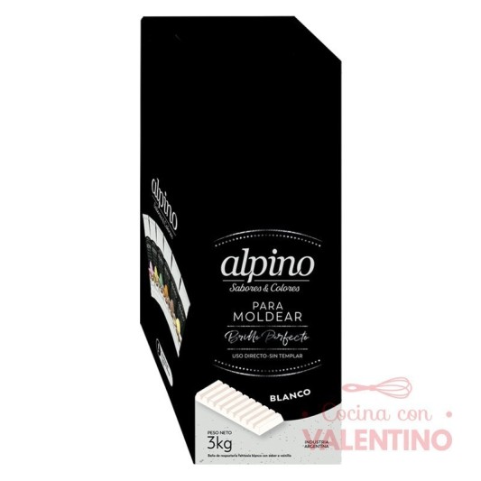 Baño de Moldeo Alpino Tableta Blanco - 500 Grs - Pack 6 Un
