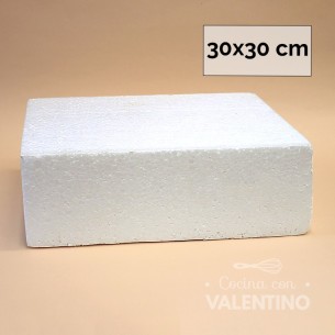 Torta Falsa Telgopor Cuadrada Alto 10 CM (medida 30x30cm)
