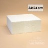 Torta Falsa Telgopor Cuadrada Alto 10 CM (medida 24x24cm)