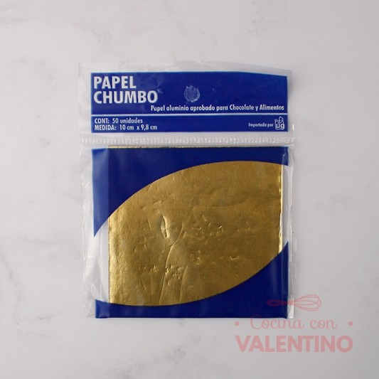Papel Chumbo Liso - 50 Un (medida 10x10cm)