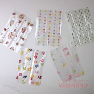 Bolsa Diseño Politransparente 11x20 - 100 Un (Opciones 1 Unidad)