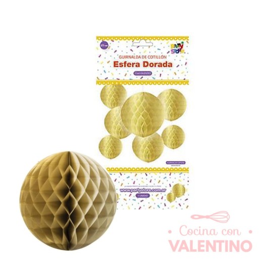 Guirnalda Party Store Esfera 25 Cm (color Dorado)