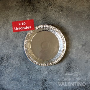 Plato Aluminio Descartable P21 - 1 Un (bulto Pack 10 Un.)