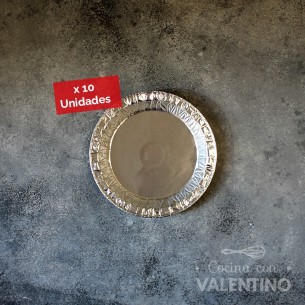 Plato Aluminio Descartable P17 - 1 Un (bulto Pack 10 Un.)