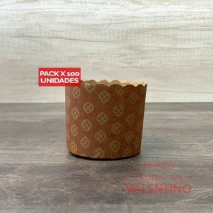 Molde Pan Dulce Papel 100 Grs - 1 Un (bulto Pack 100 Un.)