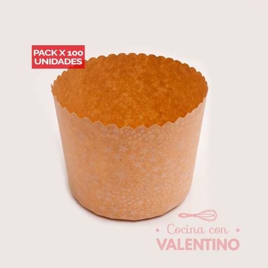 Molde Pan Dulce Papel 1 Kg - 1 Un (bulto Pack 100 Un.)