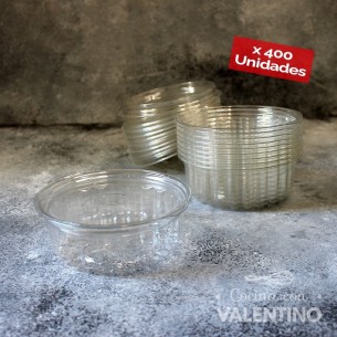 Pote Tapa Bisagra Bajo - 200 Grs - 1 Un (bulto Pack 400 Un.)