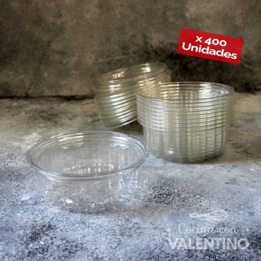 Pote Tapa Bisagra Bajo - 200 Grs - 1 Un (bulto Pack 400 Un.)