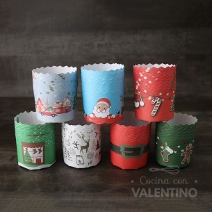 Molde Pan Dulce Papel Navidad 100 Grs - 1 Un (bulto Pack 1000U)