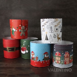 Molde Pan Dulce Papel Navidad 500 Grs - 1 Un (bulto Pack 1000U)