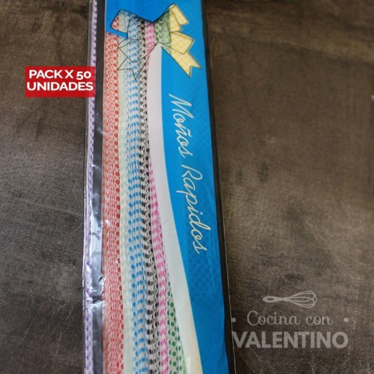 Moño Mediano Fantasia  - 1 Un. (bulto Pack 50 Un.)