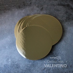 Disco Carton Alprin Dorado 24 Cm (bulto Pack 10 Un.)