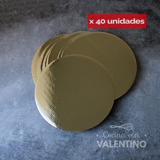 Disco Carton Alprin Dorado 24 Cm (bulto Pack 40 Un.)