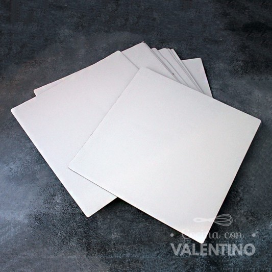 Base Cuadrada Carton Alprin Blanco 27x27 (bulto Pack 10 Un.)