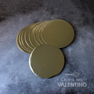 Disco Carton Alprin Dorado 18 Cm (bulto Pack 10 Un.)