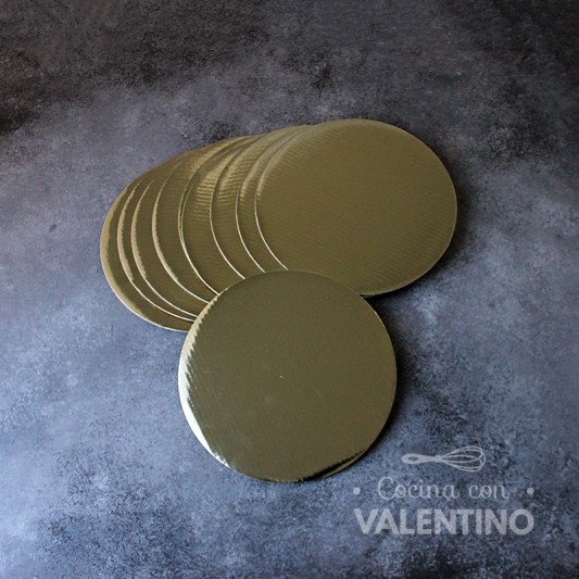 Disco Carton Alprin Dorado 18 Cm (bulto Pack 10 Un.)