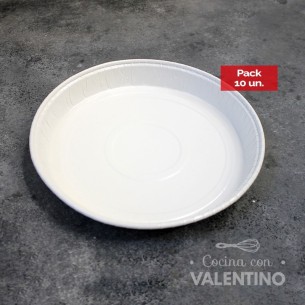 Molde Horno Blanco Plastificado - 19 Cm - 1 Un (bulto Pack 10 Un.)