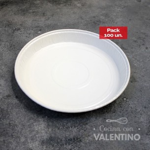 Molde Horno Blanco Plastificado - 19 Cm - 1 Un (bulto Pack 100 Un.)