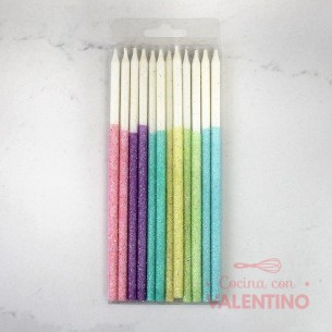 Vela Party Store Gibre Larga 15 Cm - 1 Un (bulto Pack 12 Un.)