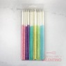 Vela Party Store Gibre Larga 15 Cm - 1 Un (bulto Pack 12 Un.)