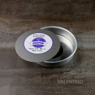 Molde Tortera Alum. Desfondable Capa 4cm- Cooper (medida 12cm)