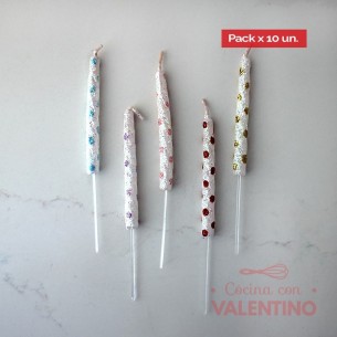 Vela Diseño - 1 Un (bulto Pack 10 Un.)