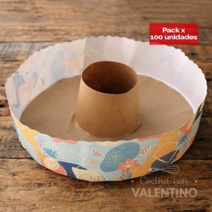 Molde Rosca Papel Diseño N°20 Flores - 1 Un (bulto Pack 100 Un.)