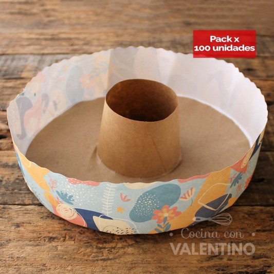 Molde Rosca Papel Diseño N°20 Flores - 1 Un (bulto Pack 100 Un.)