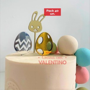 Cake Topper Plaqui Mini Pascuas - 1 Und (bulto Pack 40 Un.)