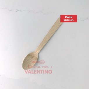 Cuchara Bamboo - 17 Cm - 1 Un (bulto Pack 100 Un.)
