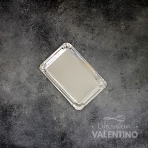 Plato Bandeja Carton Plateado 2