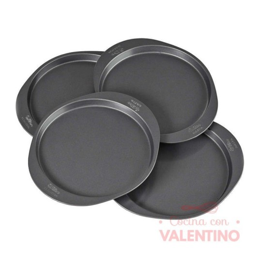 Set 4 Moldes Wilton Torta Redonda Easy Layers - 20 Cm