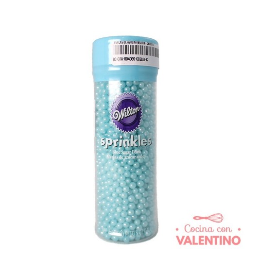 Perlas de Azucar Wilton - Celeste