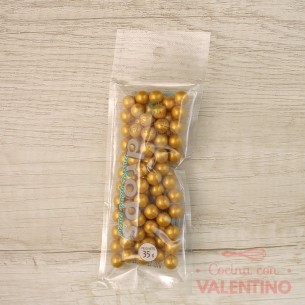 Drops Pastelar Perlas Maxi Doradas- 35Grs