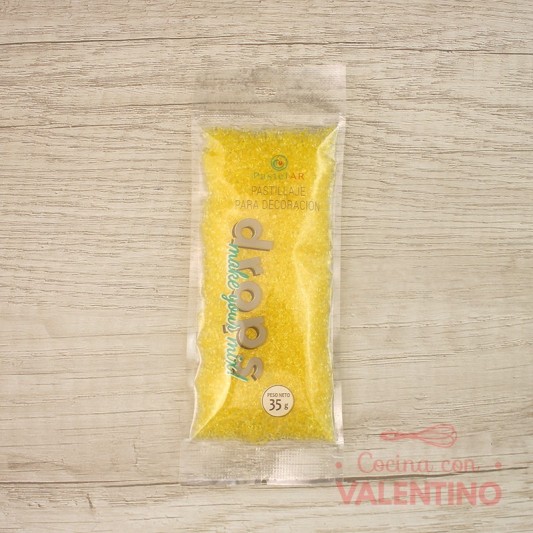 Drops Pastelar Cristales de Azucar Amarillo - 35 Grs