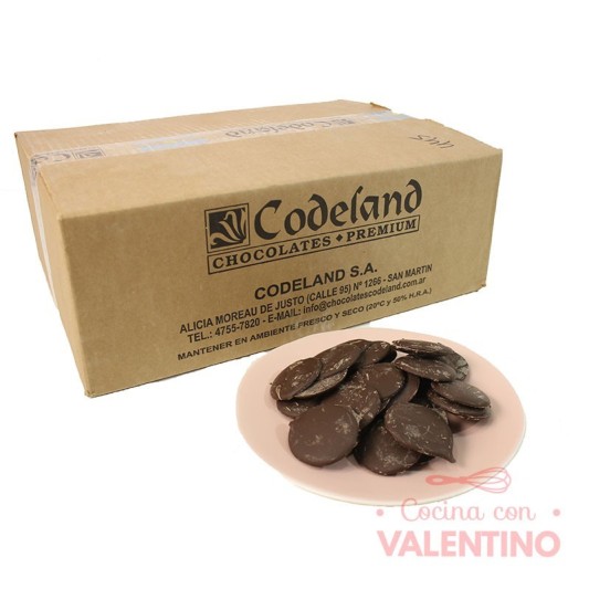 Chocolate Cobertura Top Crem Amargo 80% Codeland - 10 Kg.