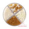 Sprinkles Wilton - 4 Celdas Dorado y Perlado - 108 Grs.