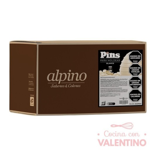 Baño de Moldeo Alpino Pins Blanco - 1 Kg - Pack 6 Un