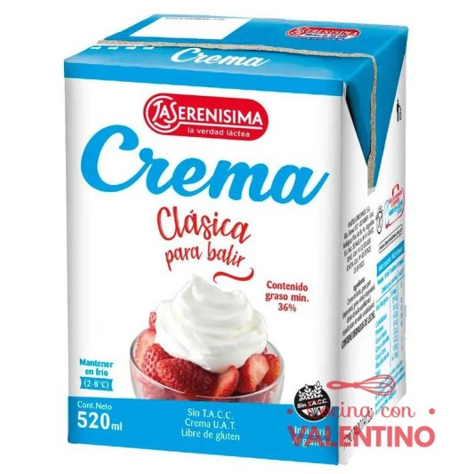 Crema de Leche La Serenisima Tetrapack- 520 Ml