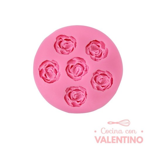 Molde Flexible Rosas x6