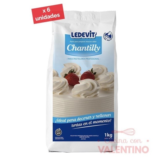 Crema Chantilly Ledevit - 1 Kg - Pack 6 Un