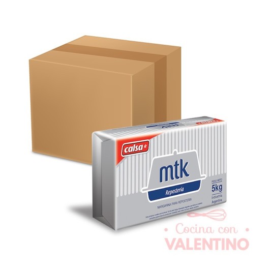 Margarina + Manteca Calsa MTK Reposteria - 5 Kg - Pack 4 Un (20 Kg)